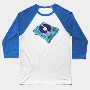 Turntable (Cerulean + Intergalactic Cowboy Colorway) Analog / Music Baseball T-Shirt